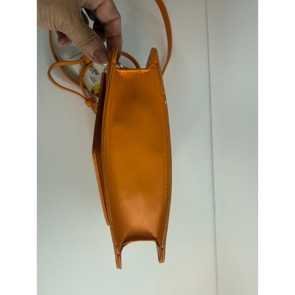 Urban Expressions Tangerine Monique Braided Top Handle Crossbody Bag - Picture 3 of 5